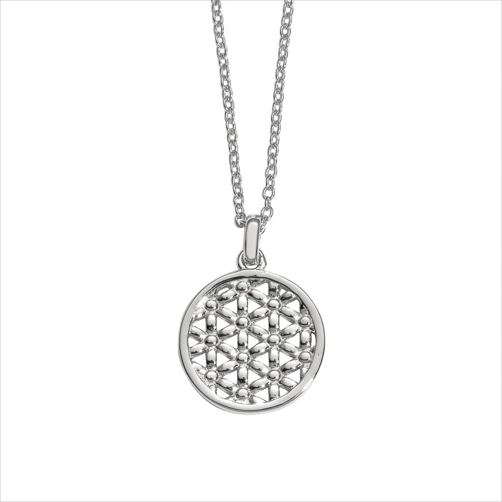 Collier 925 Silber Blume des Lebens