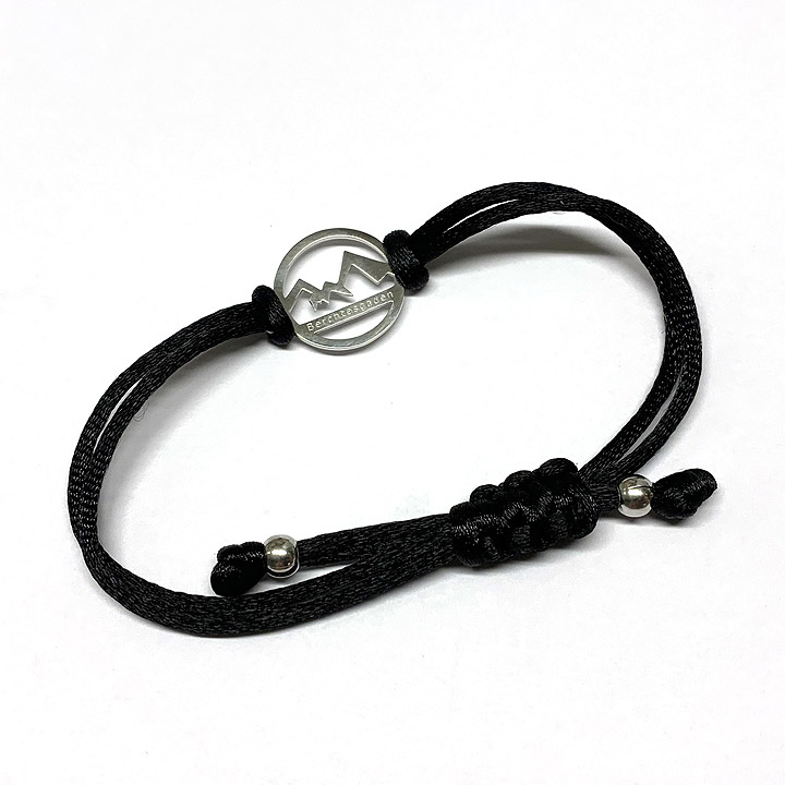 Armband Watzmann Berchtesgaden 925 Silber mit Samtband schwarz
