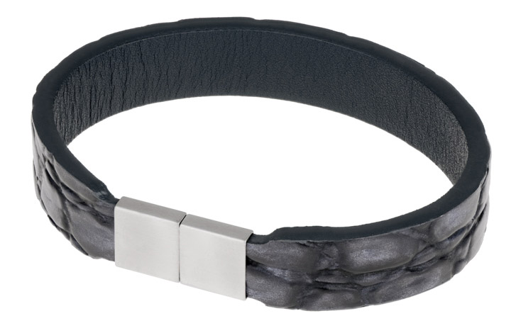 Armband Leder anthrazit mit Magnetverschluss