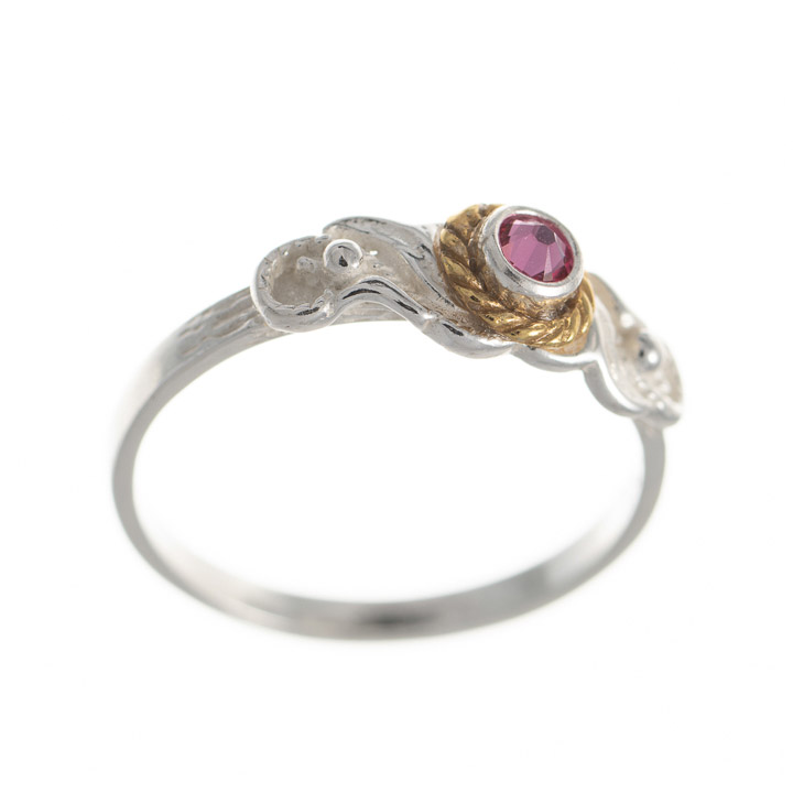 Ring 925 Silber Trachtenschmuck Zirkonia pink