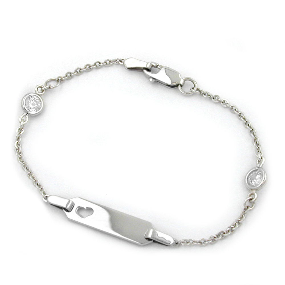 Armband Schildband, Anker rhodiniert, Silber 925