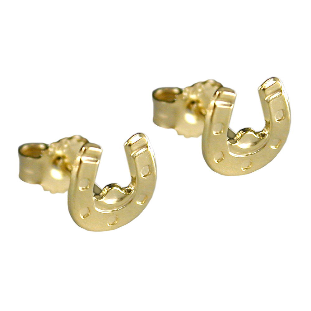 Ohrstecker, Hufeisen Gold 375