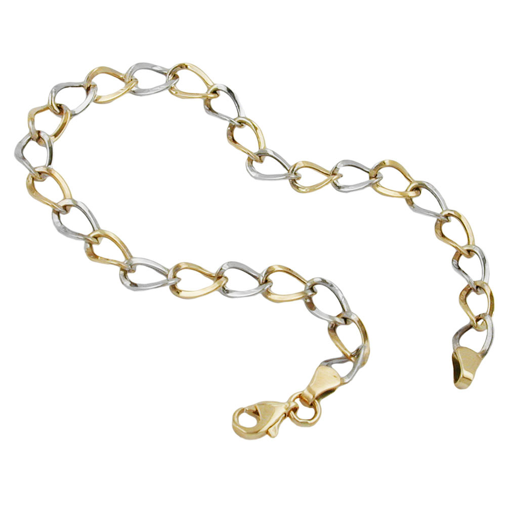Armband, Ankerkette oval, Gold 375
