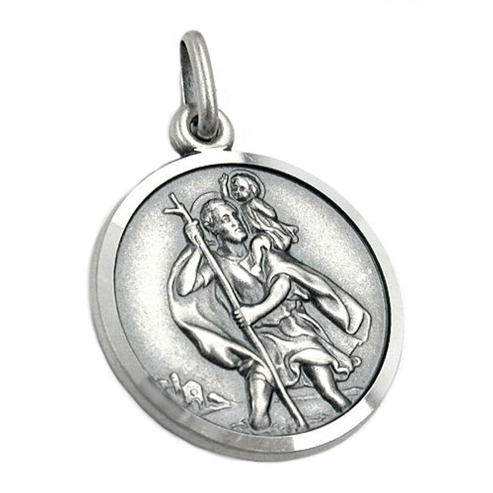 Anhänger, Christophorus-antik Silber 925