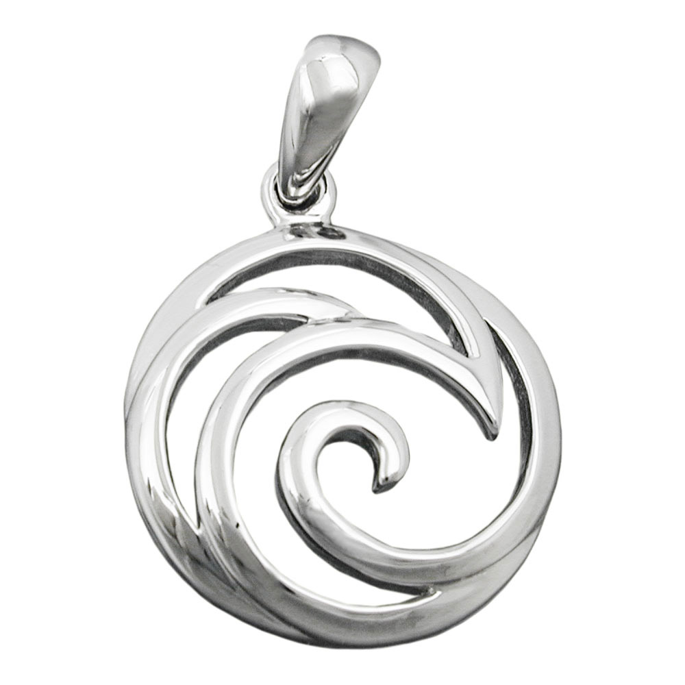 Anhänger, Muster spiralförmig Silber 925