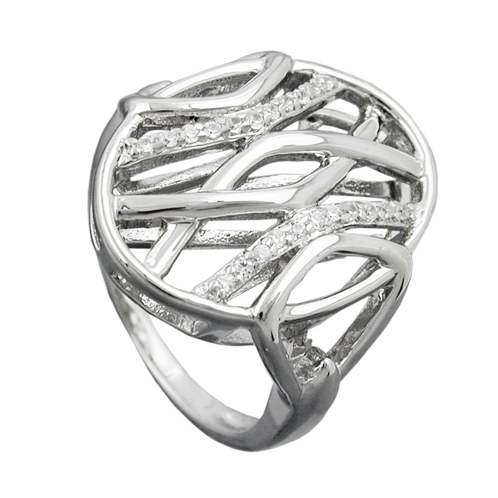 Ring, mit vielen Zirkonia, Silber 925