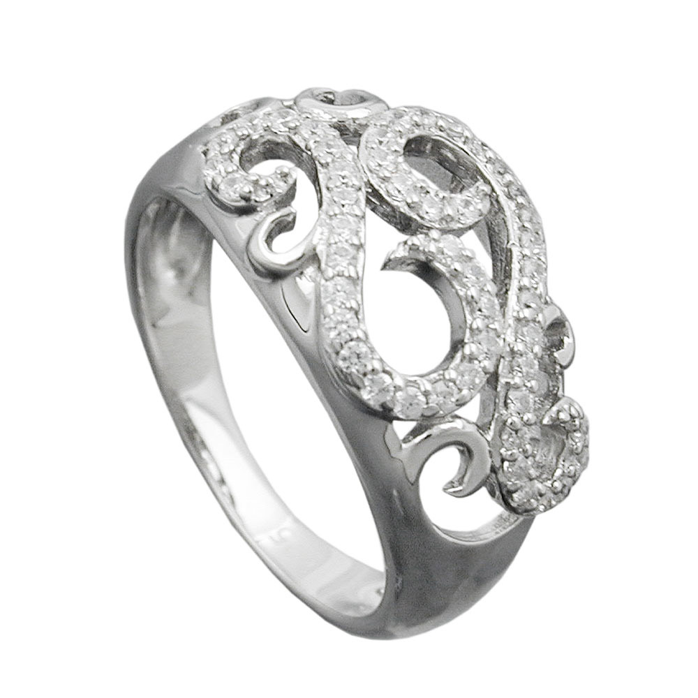 Ring, mit vielen Zirkonia, Silber 925