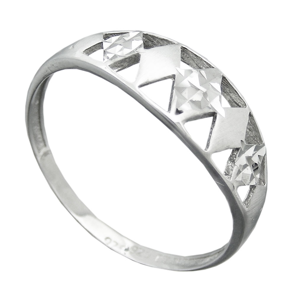 Ring, diamantiert rhodiniert, Silber 925