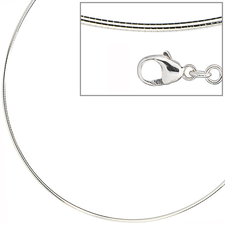 Halsreif 925 Sterling Silber 1,2 mm 42 cm Kette Halskette Silberhalsreif