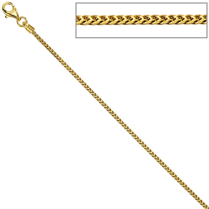 Bingokette 585 Gelbgold 1,5 mm 45 cm Gold Kette Halskette Goldkette Karabiner