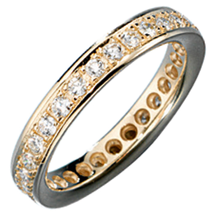 Gelbgold Brillanten - Ring Memory rundum GOETTGEN - mit 585 SIGO Schmuck Profis Memoryring Gold Die - Diamanten