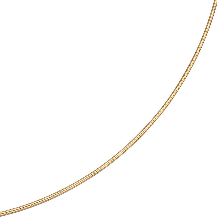 Halsreif 585 Gelbgold 1,1 mm 45 cm Gold Kette Halskette Goldhalsreif Karabiner