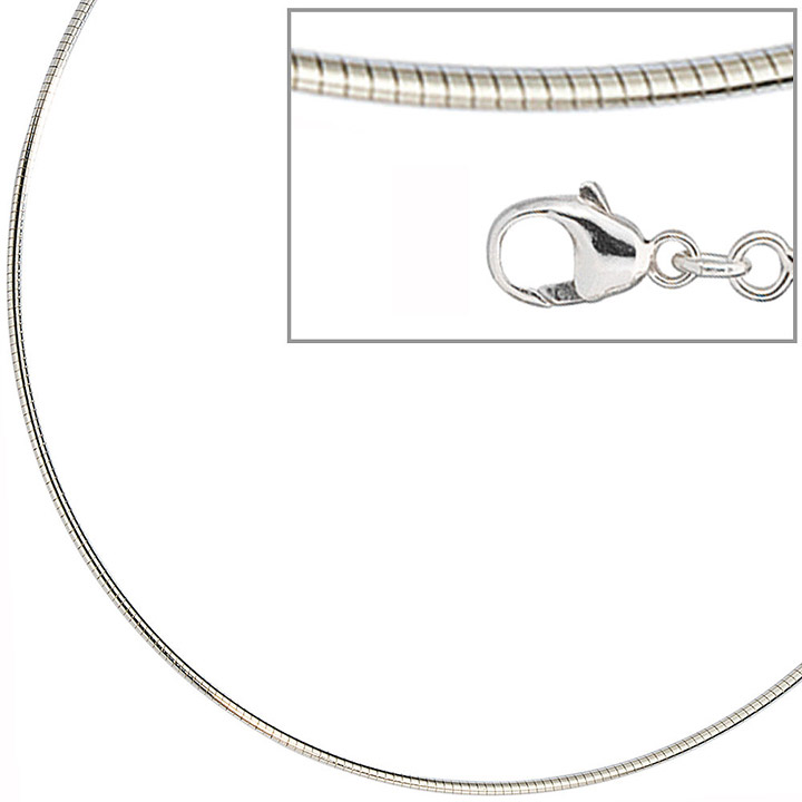 Halsreif 925 Sterling Silber 1,5 mm 45 cm Kette Halskette Silberhalsreif