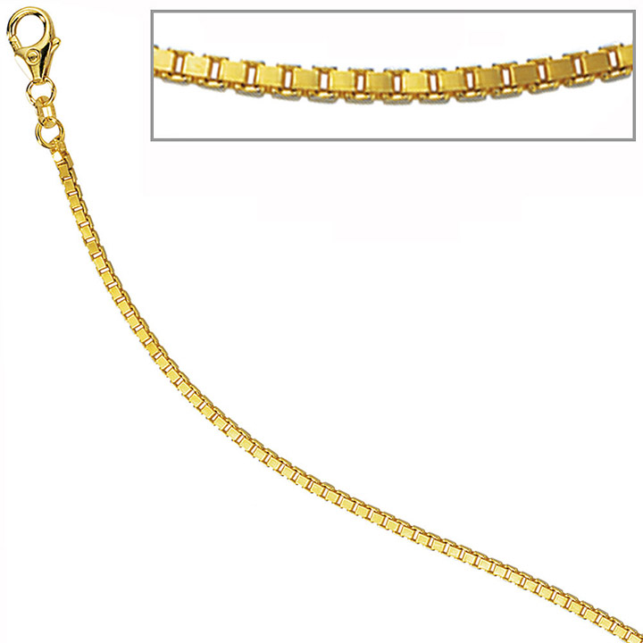Venezianerkette 585 Gelbgold diamantiert 2 mm 60 cm Gold Kette Goldkette