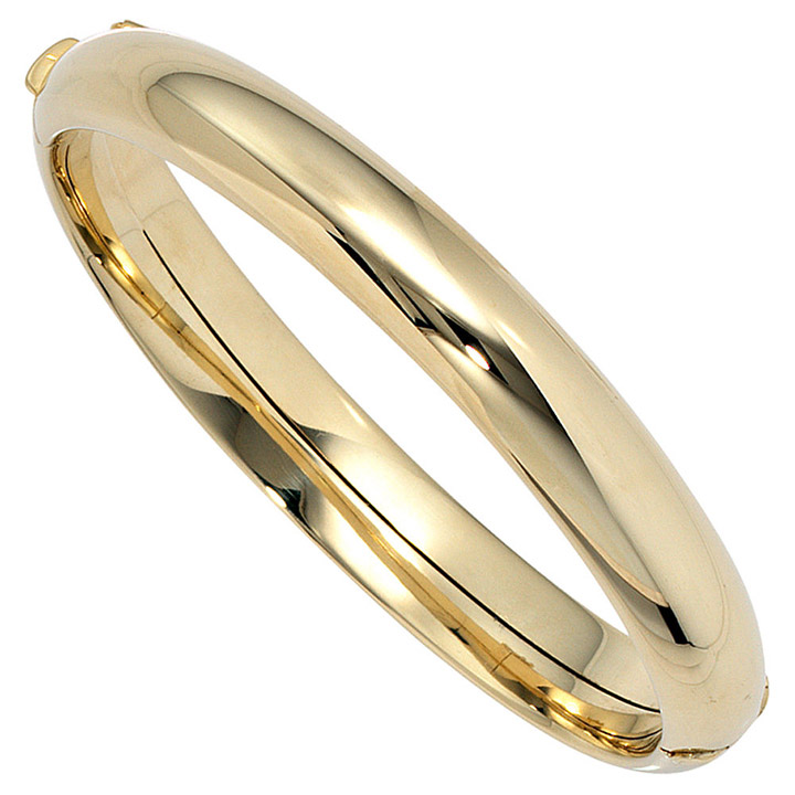 Armreif Armband oval 585 Gold Gelbgold Goldarmreif Kastenschloss