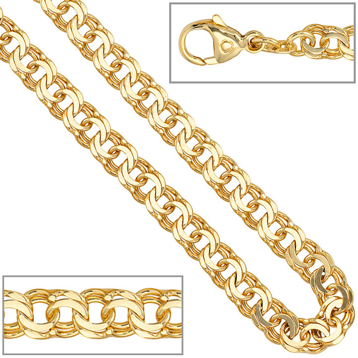 Garibaldikette 585 Gelbgold 5,2 mm 45 cm Gold Kette Halskette Goldkette