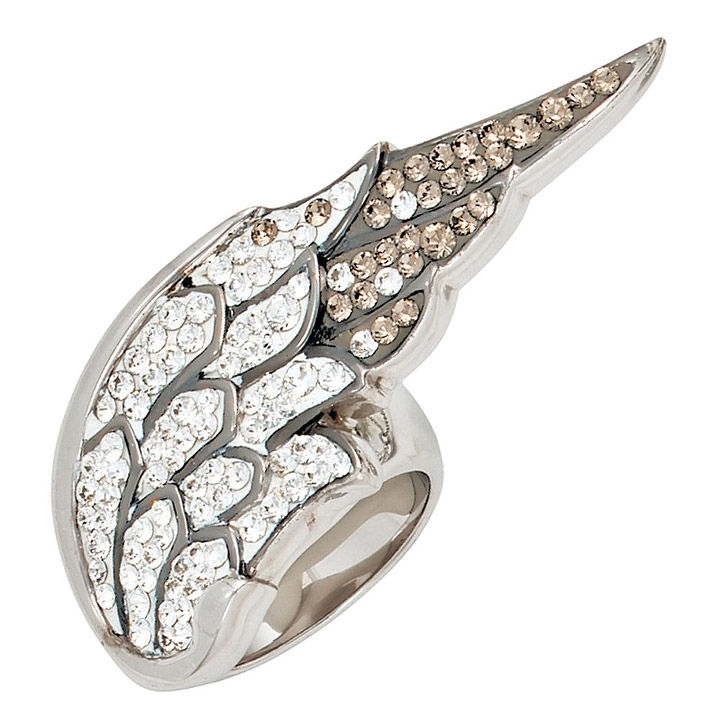 Damen Ring Engelsflügel 925 Sterling Silber mit SWAROVSKI® ELEMENTS Silberring