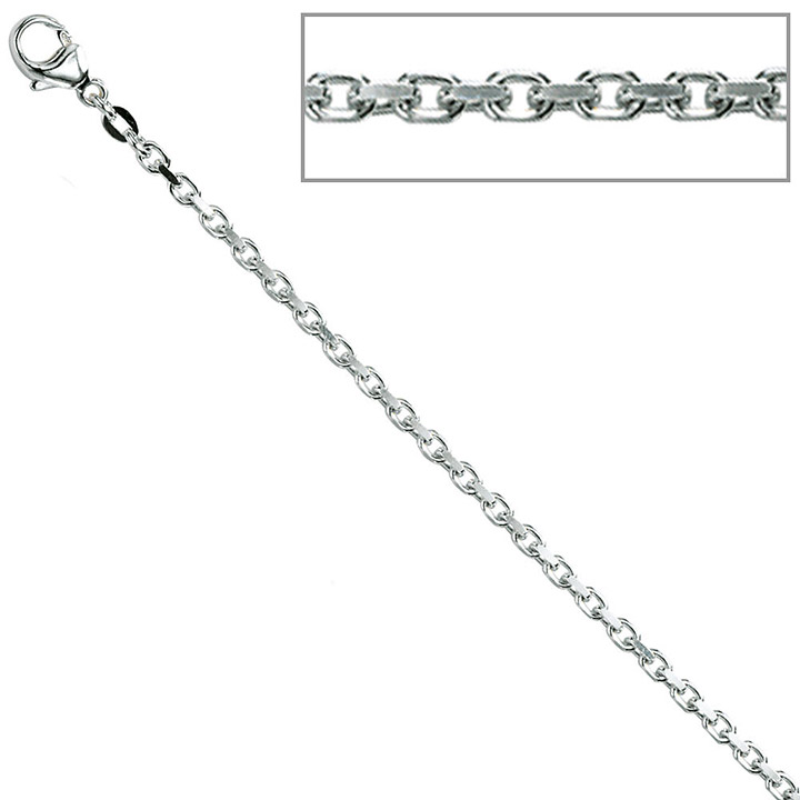 SIGO - Ankerkette 925 Silber 2 mm 60 cm Halskette Kette Silberkette  Karabiner - GOETTGEN - Die Schmuck Profis