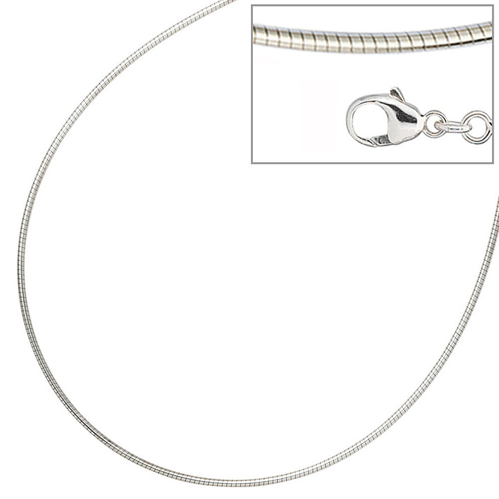 Halsreif 925 Sterling Silber 1,4 mm 45 cm Kette Halskette Silberhalsreif