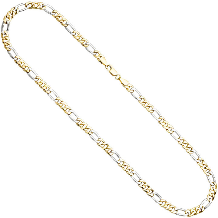 Figarokette 333 Gelbgold Weißgold bicolor 45 cm Gold Kette Halskette Goldkette