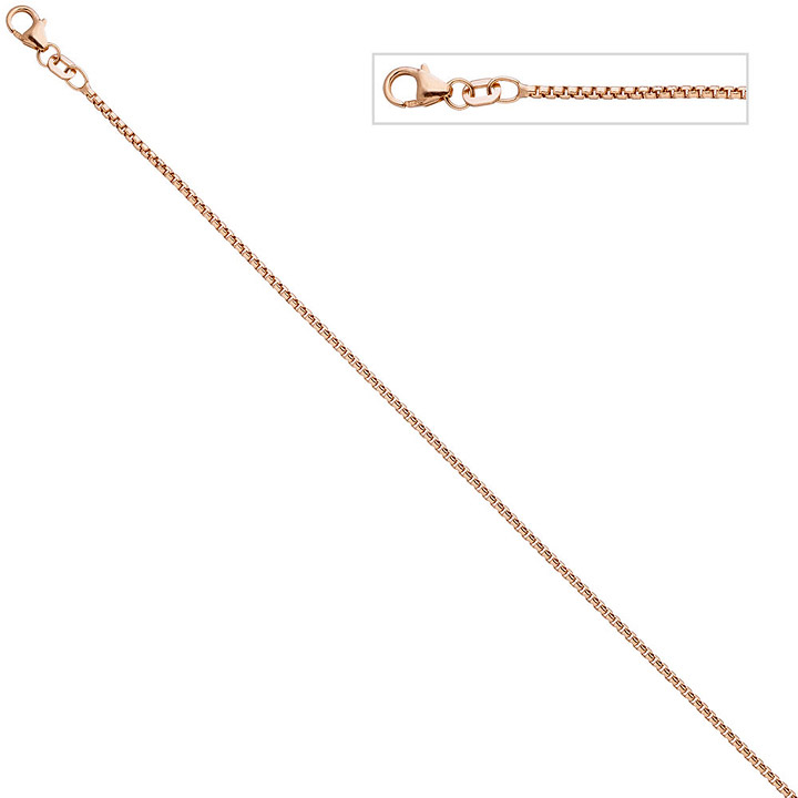 Venezianerkette 925 Silber rotgold vergoldet 1,5 mm 45 cm Halskette Kette