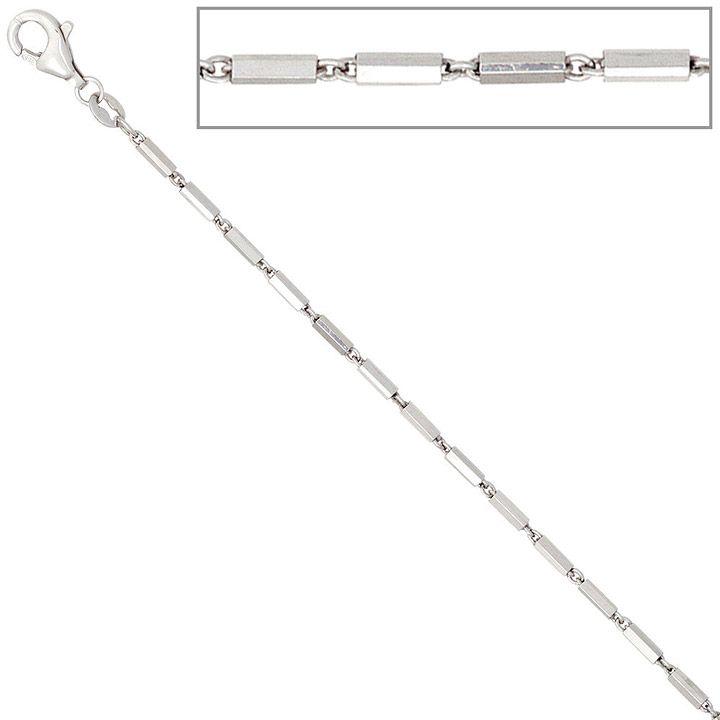 Gliederkette 925 Silber 1,4 mm 50 cm Halskette Kette Silberkette Karabiner