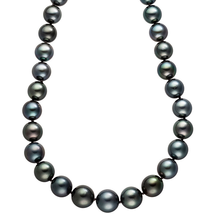 Collier Perlenkette Tahiti Perlen Verlauf 45 cm Halskette Kette