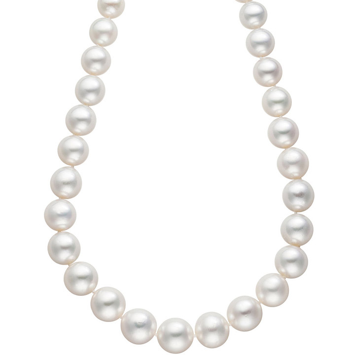 Collier Perlenkette Südsee Perlen 45 cm Verschluss 585 Gold Halskette Kette