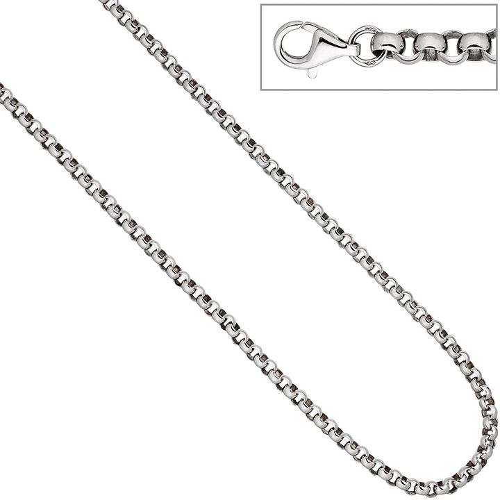 Erbskette 925 Sterling Silber 4,5 mm 45 cm Kette Halskette Silberkette Karabiner