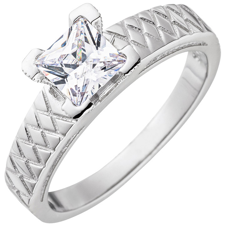Damen Ring 925 Sterling Silber mit Zirkonia Silberring