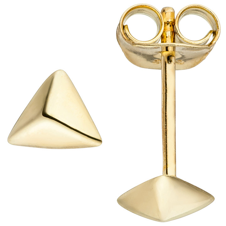 Ohrstecker dreieckig 925 Sterling Silber gold vergoldet Ohrringe Dreieck