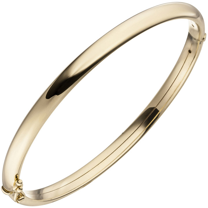 Armreif Armband oval mit Scharnier 375 Gold Gelbgold Goldarmband Goldarmreif