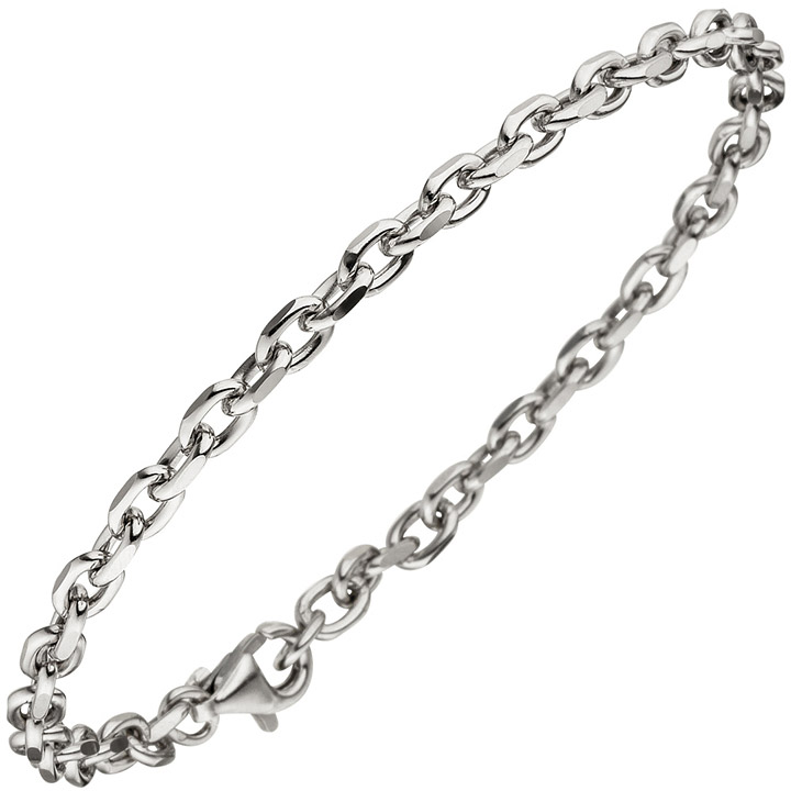 Ankerarmband 925 Sterling Silber diamantiert 21 cm Armband Silberarmband