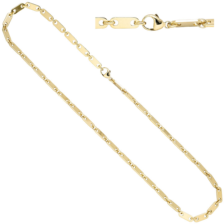 Halskette Kette 585 Gold Gelbgold 50 cm Goldkette Karabiner