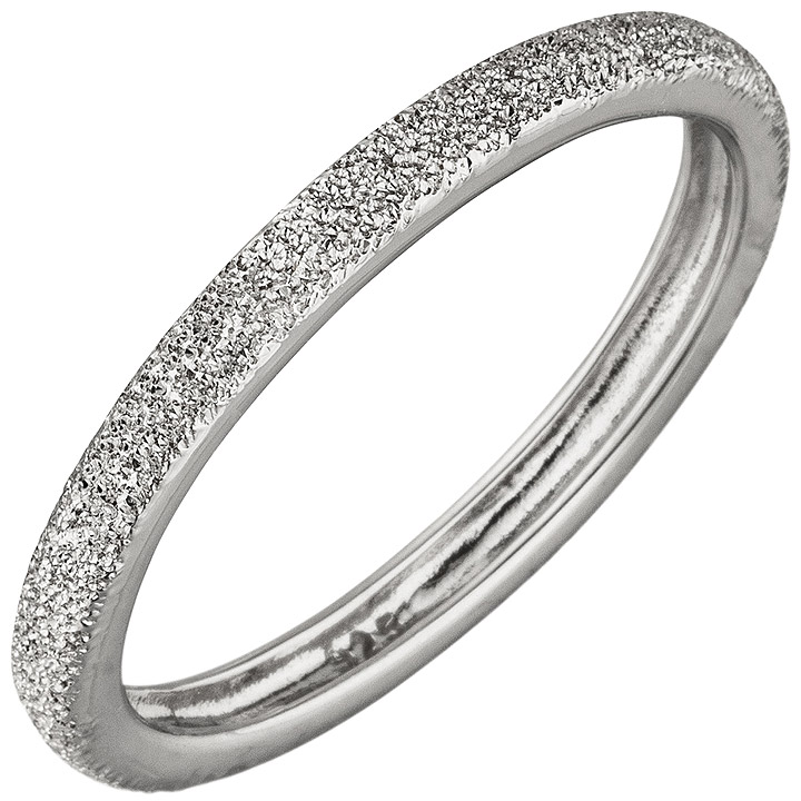 Damen Ring schmal 925 Sterling Silber mit Struktur Silberring
