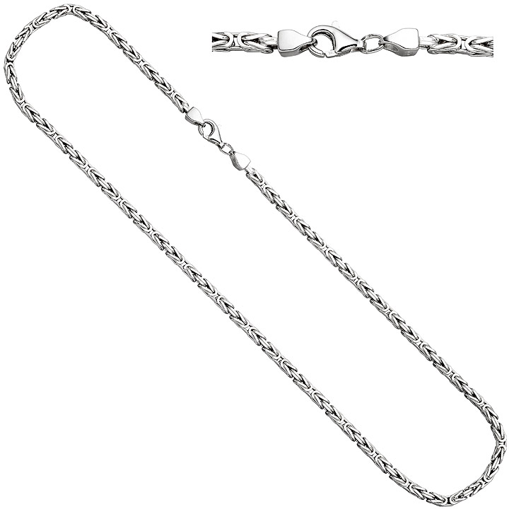 Königskette 925 Sterling Silber 3,1 mm 50 cm Kette Halskette Silberkette