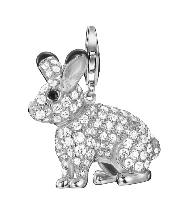 Charm 925 Silber Polar rabbit XL