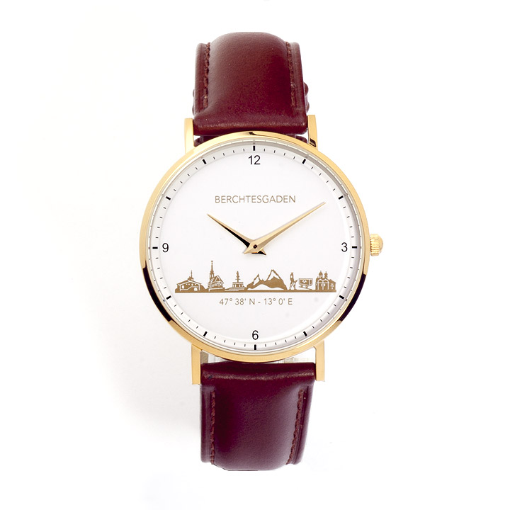 Armbanduhr Berchtesgaden Damen Lederband braun