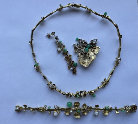 Biete relo Set Gold 585 Brutalist Vintage