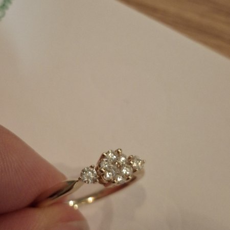 Ring nach Verkleinerung extrem dünn und schnal