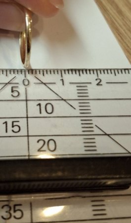 Ring nach Verkleinerung extrem dünn und schnal