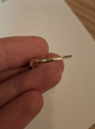 Ring nach Verkleinerung extrem dünn und schnal