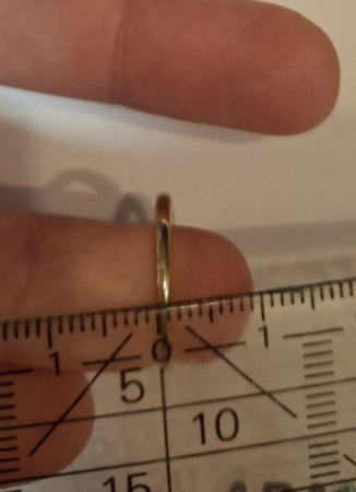 Ring nach Verkleinerung extrem dünn und schnal