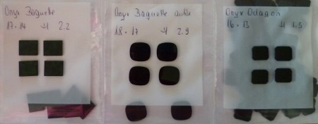 Onyx beh. (Achat schwarz gefärbt) Grundmodell Ringstein Ringplatte Rechteck Baguette Platte, antik und Octagon.JPG