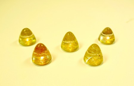 5 x RUTIL-QUARZ KEGEL aus Goldschmiede zu verkaufen