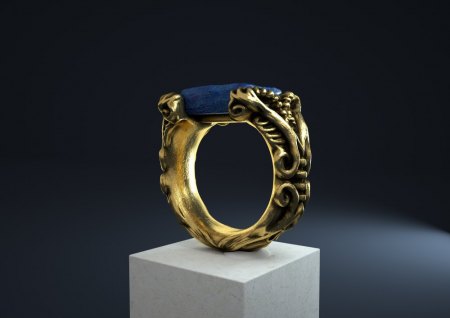 Lapis Gold Ring Konzept