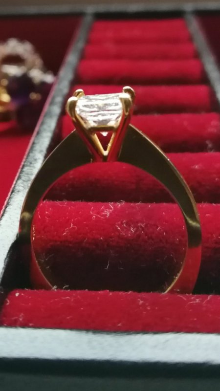 Prinzessschliff Ring aus Erbe