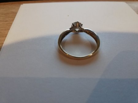 Gold Silberner Ring mit Stein