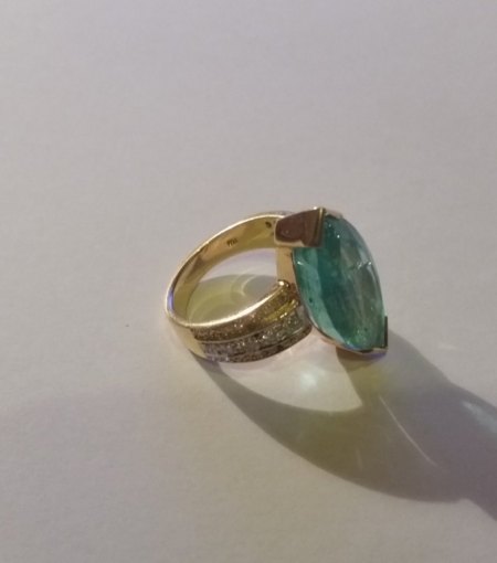 Smaragd Brillantring 10,04 ct 750er Gold 12,62 Gramm