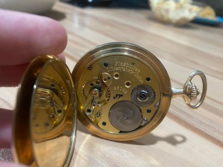 Taschenuhr "Uhrenfabrik Union Glashütte in Sachsen" 585 Gold nicht personifiziert